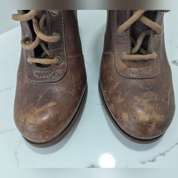 TIMBERLAND Earhkeepers Women’s Field Boot Lace Up Brown sued Leather Heels sz 7 - Picture 8 of 14